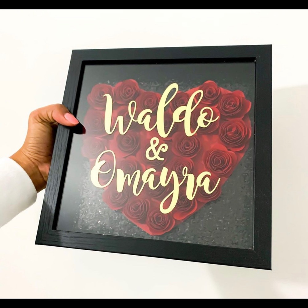 Heart Flower Shadow Box
